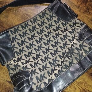Michael Kors (MK) signature logo fabric purse bag